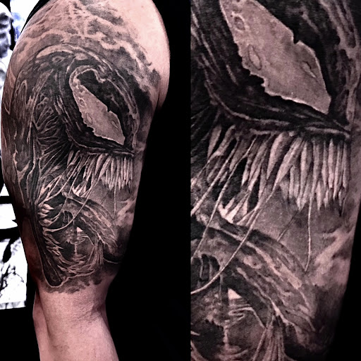 Explore cover up tattoo ideas leg, creative tattoo ideas in Saint Paul, available at Supreme Art Of War Inc