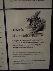 Al Coniglio Bianco à Milan menu