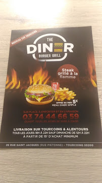 Menu / carte de diner burger grill à Tourcoing