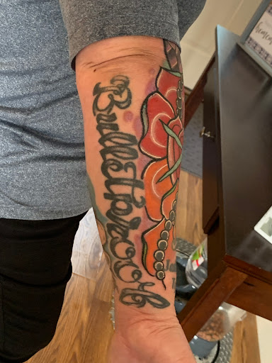 Explore jersey tattoo ideas, creative tattoo ideas in Osage Beach, available at Sweet Ink Tattoo