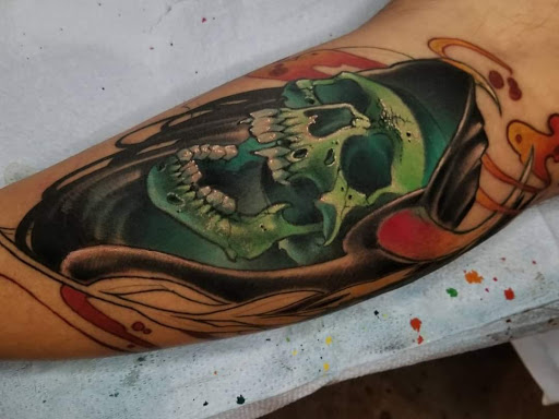 Explore ff7 tattoo ideas, creative tattoo ideas in Albuquerque, available at Golden Needle Tattoo Studio