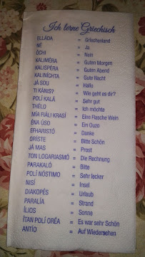 Menu / carte de Restaurant Mykonos à Haselünne