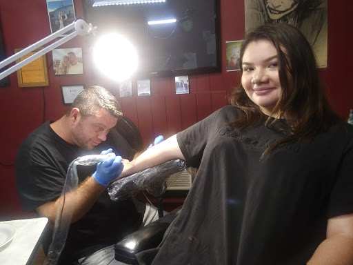 Explore portrait tattoo sleeve ideas, creative tattoo ideas in Scottsboro, available at 5 Points Tattoo