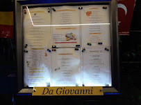 Da Giovanni à Enghien-les-Bains menu