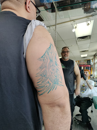 Explore tattoo shading ideas, creative tattoo ideas in Kansas City, available at Grimm Tattoo and Bert Grimm Museum