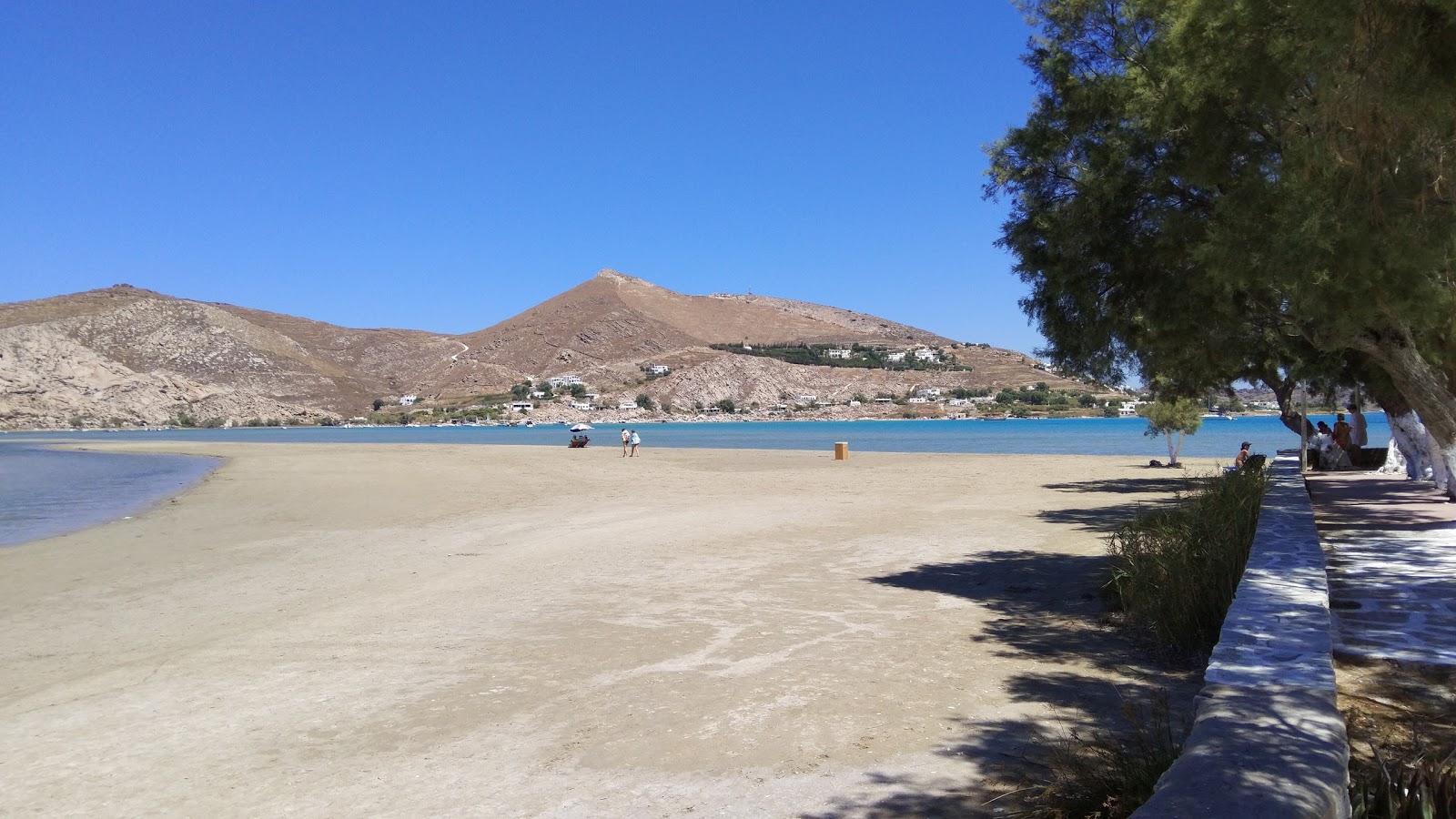 Photo of Livadia beach with bright fine sand surface