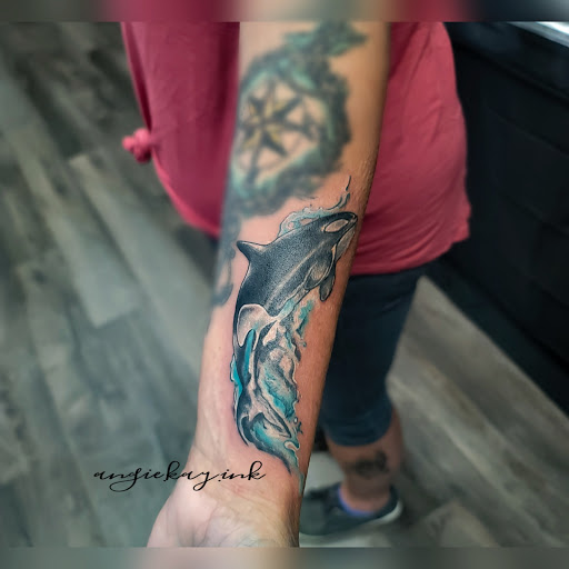 Explore tattoo ideas for young guys, creative tattoo ideas in Casper, available at Luna & Lotus Amethyst Ink Angie Kay