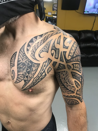 Explore coffee cup tattoo ideas, creative tattoo ideas in Taylor, available at Solid Tattoo LLC