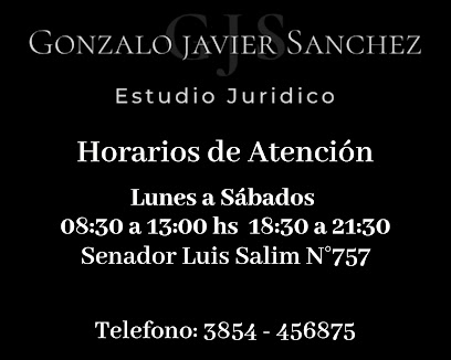 Estudio Juridico Dr. Gonzalo J. Sánchez