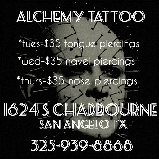 Explore freestyle tattoo ideas, creative tattoo ideas in San Angelo, available at Alchemy Tattoo and Piercing Studio