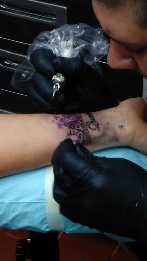 Explore middle arm tattoo ideas, creative tattoo ideas in Saint Petersburg, available at Lucky You Tattoo