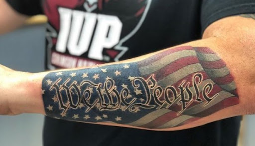 Explore male thigh tattoo ideas, creative tattoo ideas in Mesa, available at Ranger Tattoo & Piercing