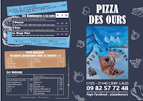 Carte du Pizza des ours à Cierp-Gaud