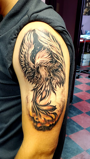 Explore 1/2 sleeve tattoo ideas, creative tattoo ideas in Jacksonville, available at Jax Ink Tattoo & body piercing