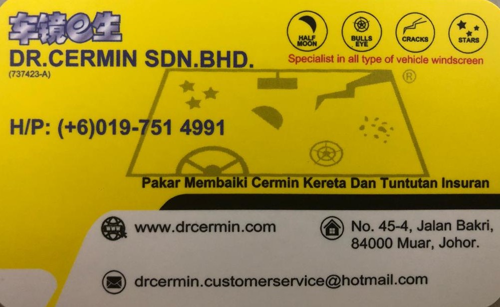 Dr Cermin Muar, Jalan Bakri - Windscreen Replacement Windscreen Repair