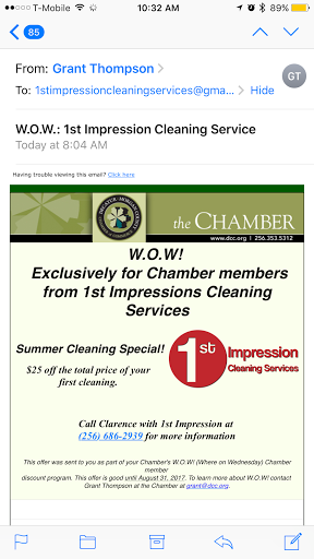Cleaning Service «1st Impression Cleaning Services», reviews and photos, 1629 4th Ave SE #126, Decatur, AL 35601, USA