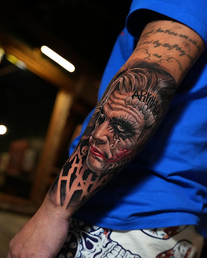 Explore cancer memorial tattoo ideas, creative tattoo ideas in Kissimmee, available at Fallen Sparrow Tattoo Co