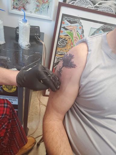 Explore elephant thigh tattoo ideas, creative tattoo ideas in Virginia Beach, available at Studio Evolve
