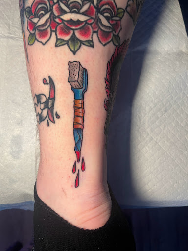 Explore christian half sleeve tattoo ideas, creative tattoo ideas in Donora, available at Alchemy Arts Tattoo & Permanent Makeup Studio