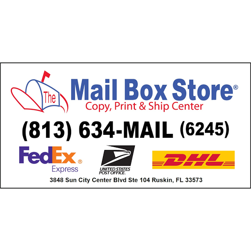 Mailbox Rental Service «The Mail Box Store», reviews and photos, 3848 Sun City Center Blvd, Ruskin, FL 33573, USA