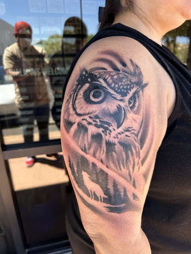 Explore name tattoo ideas chest, creative tattoo ideas in Las Vegas, available at Sapphire Tattoo Studio