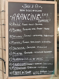 Menu / carte de Sale & Olio Forneria Siciliana à Syracuse