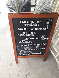 Menu du Cantine des Pyrénées à Paris