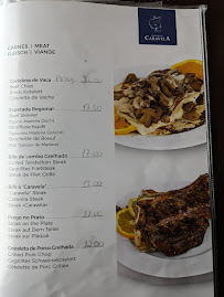 Carte du Restaurant Caravela à Sao Vicente