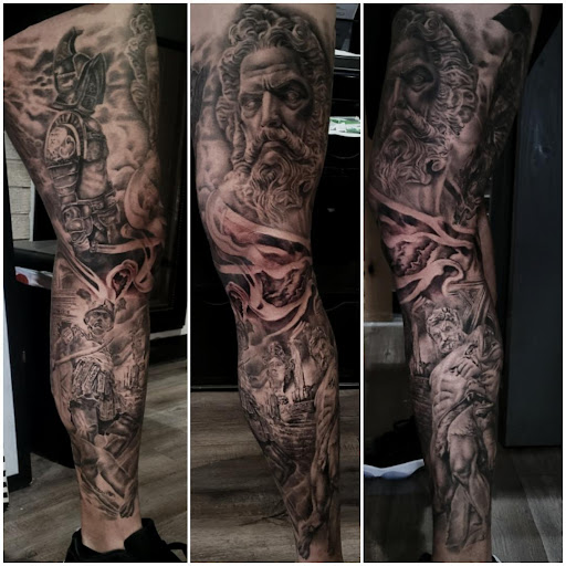 Explore japanese lettering tattoo ideas, creative tattoo ideas in Garland, available at Rock Ink Tattoos