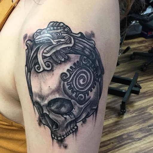 Explore thigh piece tattoo ideas, creative tattoo ideas in Ocala, available at The Tattoo Gallery of Ocala LLC