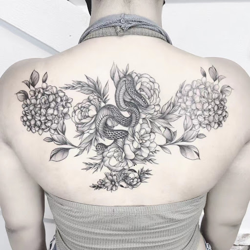 Explore statue tattoo ideas, creative tattoo ideas in Arcadia, available at Ants Tattoo Arcadia Tattoo Shop