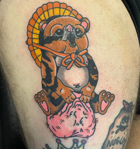 Explore religious chest tattoo ideas, creative tattoo ideas in Rockwood, available at Lake state tattoo co