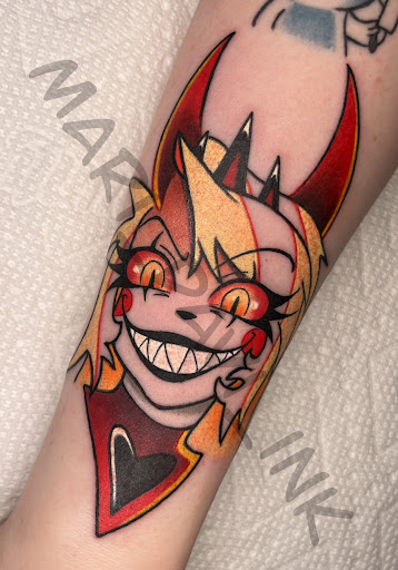 Explore red hand tattoo ideas, creative tattoo ideas in Deptford, available at 12 oz Studios Tattoos, Piercing, and Permanent Cosmetics Deptford