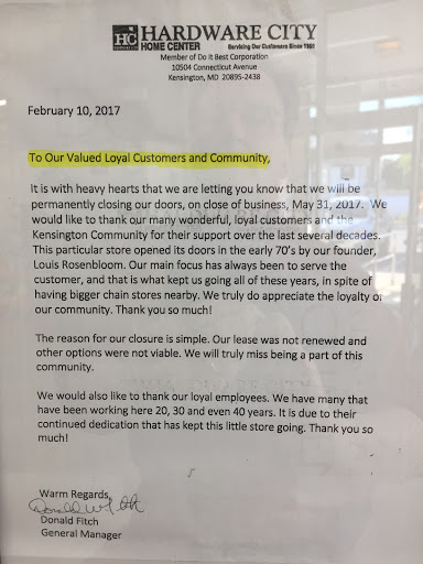 Hardware Store «Hardware City», reviews and photos, 10504 Connecticut Ave, Kensington, MD 20895, USA