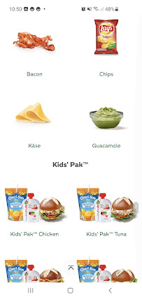 Menu / carte de Subway à Haan