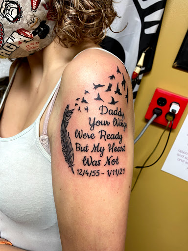 Explore bart simpson tattoo ideas, creative tattoo ideas in Warner Robins, available at Untold Pain Tattoo Studio