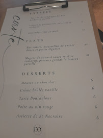 Restaurant Essence Ordinaire à Lesparre-Médoc carte