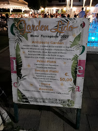 Menu / carte de Chalet Ristorante Pizzeria Garden Lido à Tortoreto Lido