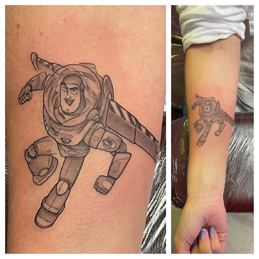 Explore cousin matching tattoo ideas, creative tattoo ideas in Riverview, available at 9-Line Tattoo