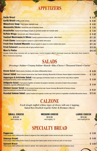 Marri's Pizza & Pasta