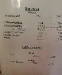 Restaurant français Le Bistrot St Pierre à Condécourt (le menu)