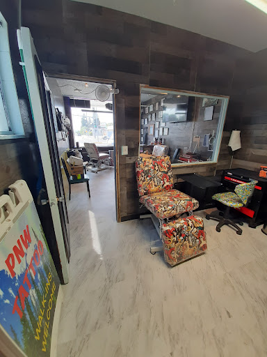 Explore calf tattoo ideas for men, creative tattoo ideas in Spokane, available at PNW Tattoo