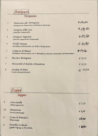 Menu du Ristorante Santa Lucia à Heidelberg