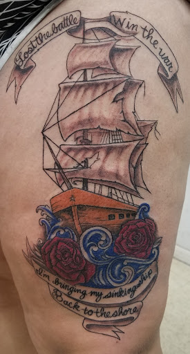 Explore chef knife tattoo ideas, creative tattoo ideas in San Angelo, available at Alchemy Tattoo and Piercing Studio