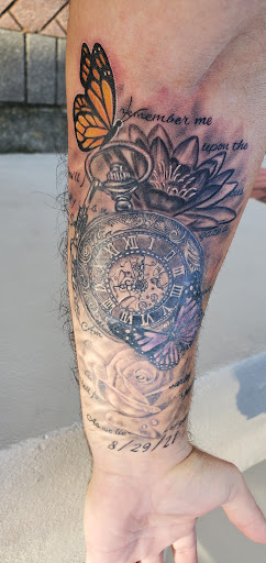 Explore horror half sleeve tattoo ideas, creative tattoo ideas in Zephyrhills, available at MAIN STREET INK TATTOOS