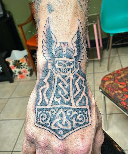 Explore piston tattoo ideas, creative tattoo ideas in Eugene, available at High Priestess Piercing & Tattoo