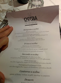 La Capannina à Turin menu