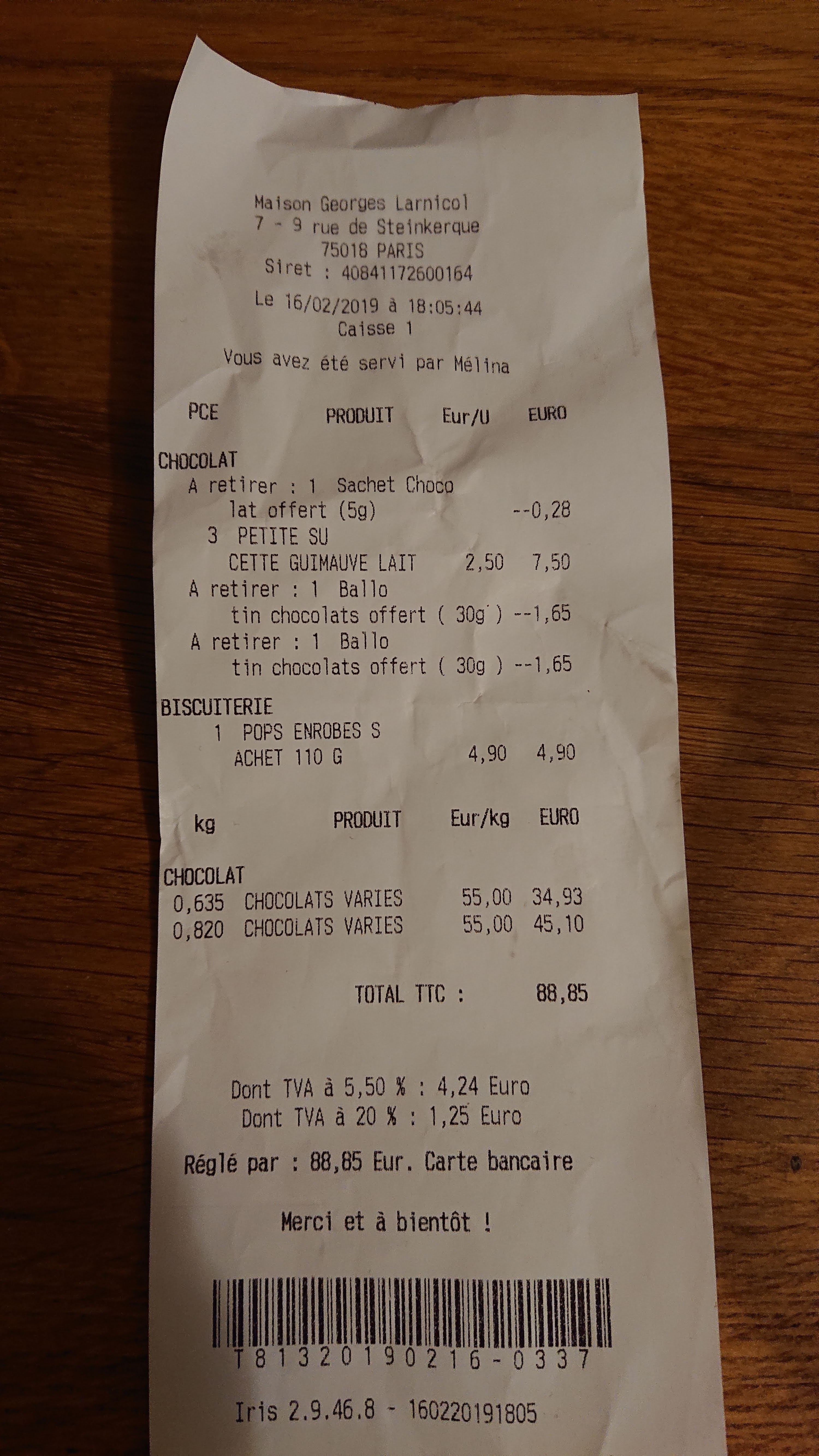 Photo n° 1 de l'avis de Michelle.� fait le 19/02/2019 à 11:09