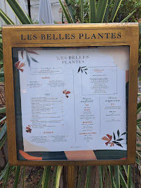 Les Belles Plantes à Paris menu