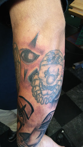 Explore pin up girl tattoo ideas, creative tattoo ideas in Big Spring, available at A Mom & Pop Tattoo Shop